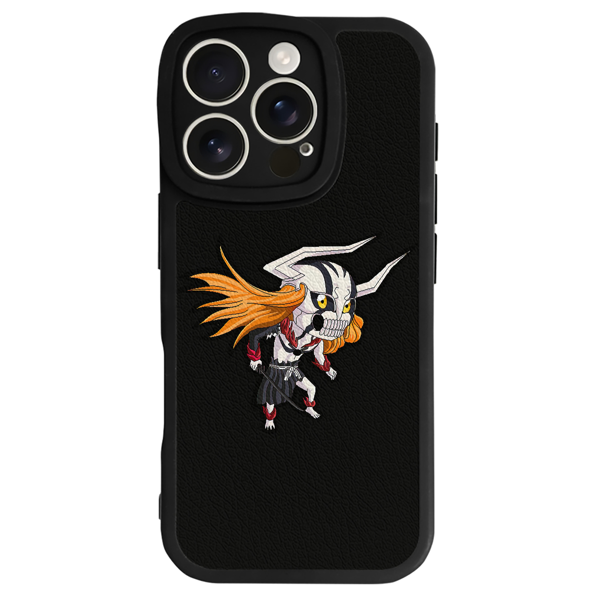 ブリーチ 黒崎一護（くろさき いちご）BLEACH Kurosaki Ichigo 【iPhone 16シリーズ対応】シリコンスマホケース（レザー調） 材質：シリコン